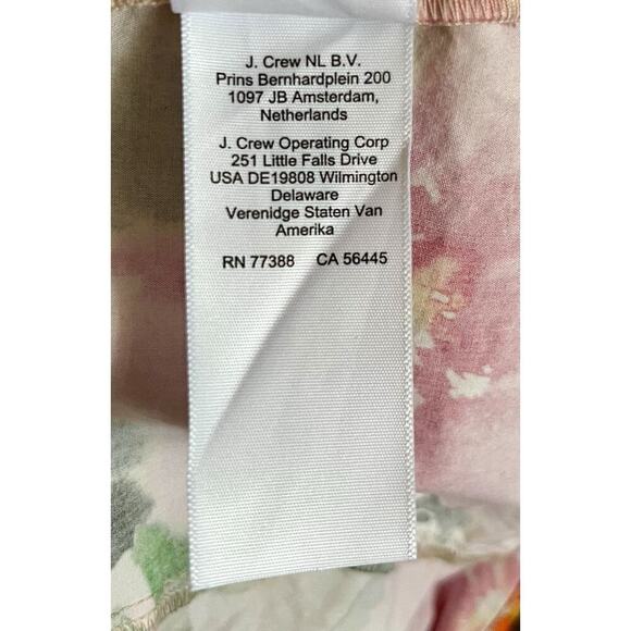 J.Crew Floral Puff Sleeve Blouse Size 6 – Watercolor Print V-Neck Top - Picture 9 of 9